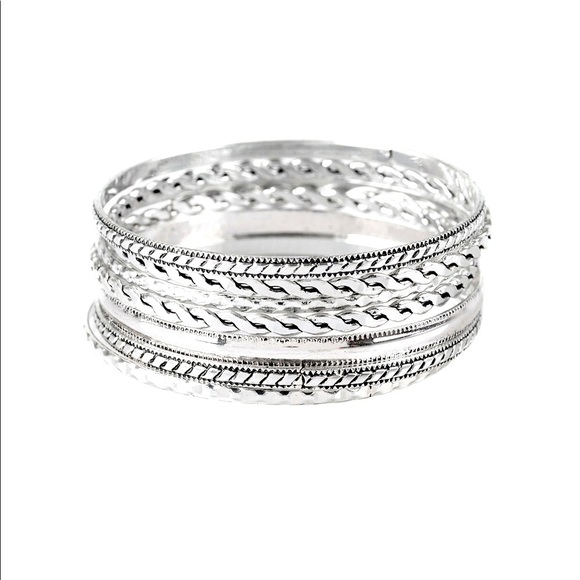 Rattle and Roll - Silver bangle bracelets